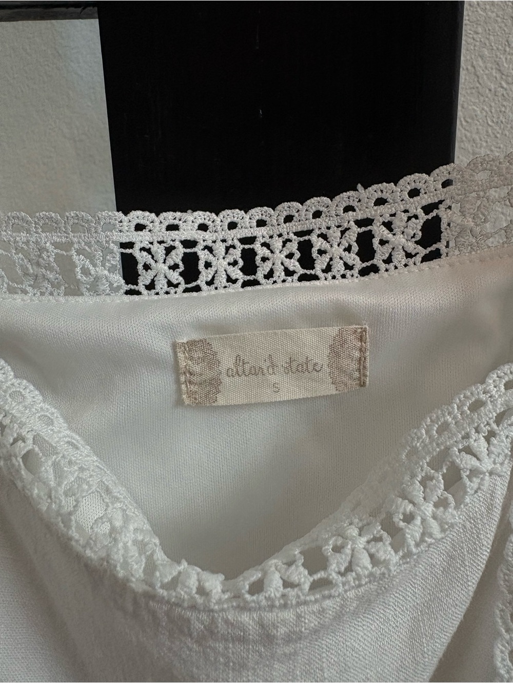 Altar’d State White Lace Trim Ruffle Mini Dress Cottagecore Boho Size S - Picture 7 of 10